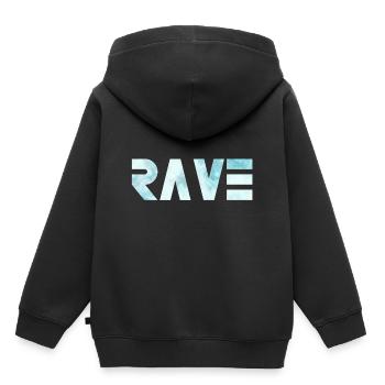 RAVE - Sweat Premium à capuche enfant bio - noir - Dos - AI Model Kid Male (0cm)