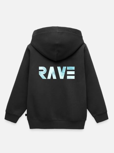 RAVE - Kinder Premium Organic Hoodie - Schwarz