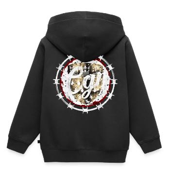 CGN Bloot - Sweat Premium à capuche enfant bio - noir - Dos - AI Model Kid Male (0cm)
