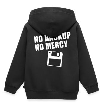 No Backup No Mercy - Kids Premium Organic Hoodie - black - Back - AI Model Kid Male (0cm)