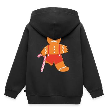 Injured gingerbread man - a great gift! - Kids Premium Organic Hoodie - black - Back - AI Model Kid Male (0cm)