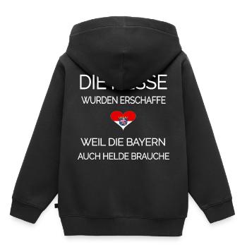 Hessen - Kinder Premium Organic Hoodie - Schwarz - Hinten - AI Model Kid Male (0cm)