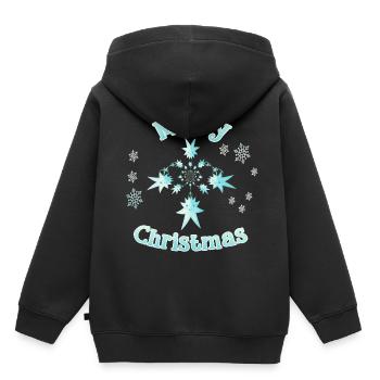 Étoile de Noël Merry Christmas - Sweat Premium à capuche enfant bio - noir - Dos - AI Model Kid Male (0cm)