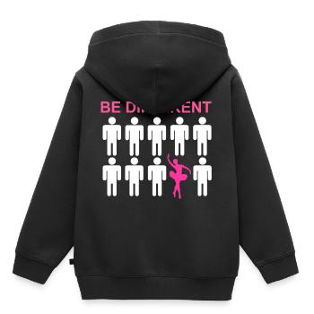 Ballett Tänzerin - Kinder Premium Organic Hoodie - Schwarz - Hinten - AI Model Kid Male (0cm)