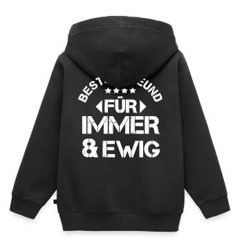 bester freund - Kinder Premium Organic Hoodie - Schwarz - Hinten - AI Model Kid Male (0cm)