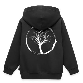 Spring - Kids Premium Organic Hoodie - black - Back - AI Model Kid Male (0cm)
