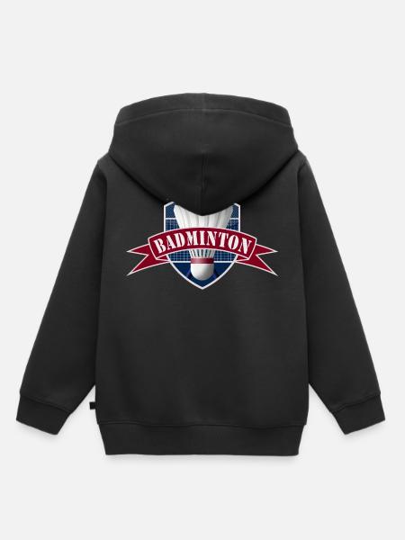 Federball - Badminton - Kinder Premium Organic Hoodie - Schwarz