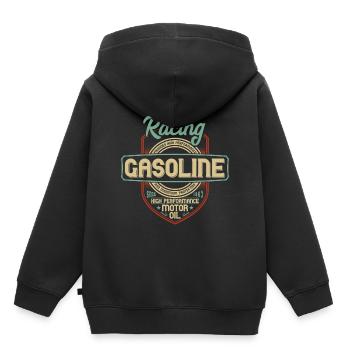 Coole Motor Sprüche - Kinder Premium Organic Hoodie - Schwarz - Hinten - AI Model Kid Male (0cm)