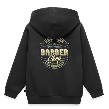 Barber Shop - Kids Premium Organic Hoodie - black - Back - AI Model Kid Male (0cm)