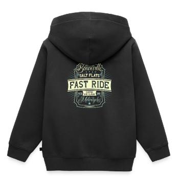 Paroles cool - Sweat Premium à capuche enfant bio - noir - Dos - AI Model Kid Male (0cm)