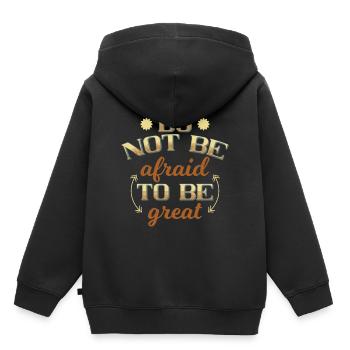 Proverbes - Sweat Premium à capuche enfant bio - noir - Dos - AI Model Kid Male (0cm)