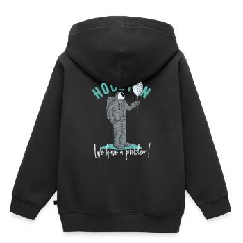 Proverbes - Sweat Premium à capuche enfant bio - noir - Dos - AI Model Kid Male (0cm)