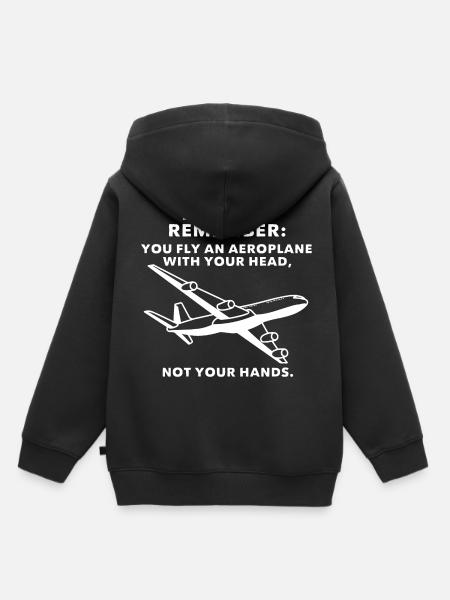 Flugzeug Pilot - Kinder Premium Organic Hoodie - Schwarz
