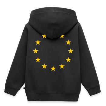 L’Europe - Sweat Premium à capuche enfant bio - noir - Dos - AI Model Kid Male (0cm)