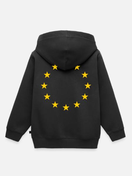 Europa - Kinder Premium Organic Hoodie - Schwarz