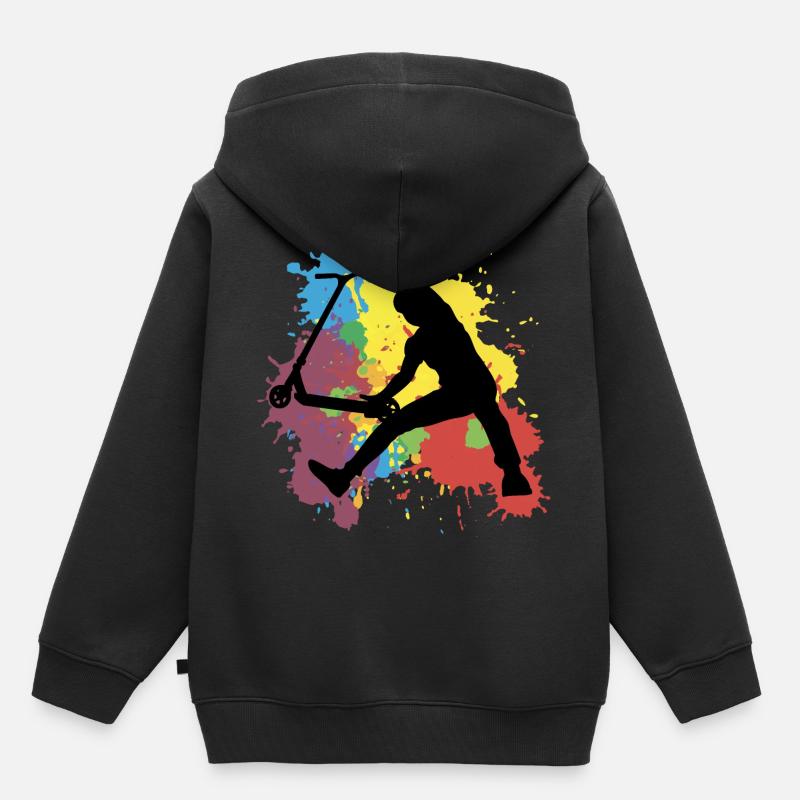 Abstract Finger - Sweat Premium à capuche enfant bio - noir