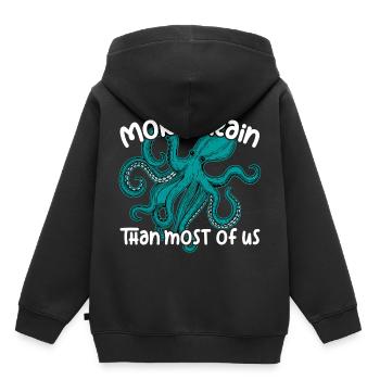 Intelligente Oktopusse - großer Oktopu - Kinder Premium Organic Hoodie - Schwarz - Hinten - AI Model Kid Male (0cm)