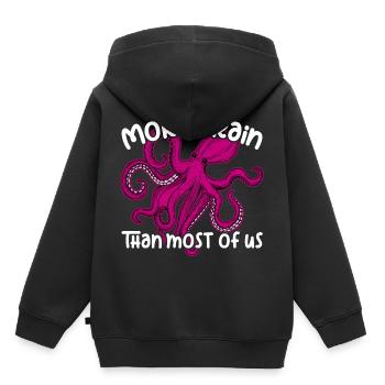 Intelligente Oktopusse - großer Oktopus - Kinder Premium Organic Hoodie - Schwarz - Hinten - AI Model Kid Male (0cm)