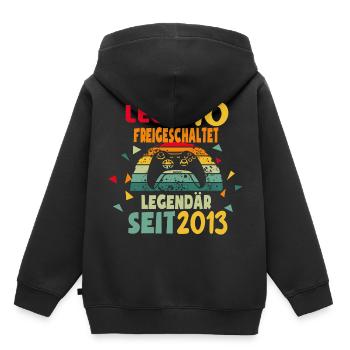 10. Geburtstag Kinder Gaming Gamer Zocker Geschenk - Kinder Premium Organic Hoodie - Schwarz - Hinten - AI Model Kid Male (0cm)