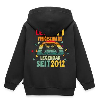 11. Geburtstag Kinder Gaming Gamer Zocker Geschenk - Kinder Premium Organic Hoodie - Schwarz - Hinten - AI Model Kid Male (0cm)