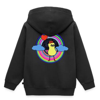 Peanut Dream Nut Kids Good Night Rainbow - Sweat Premium à capuche enfant bio - noir - Dos - AI Model Kid Male (0cm)