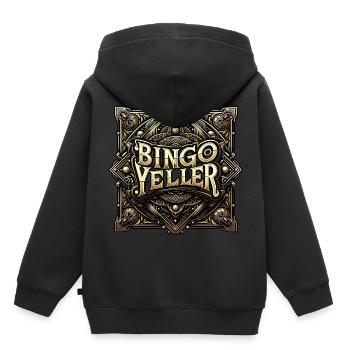 Bingo Yeller 5 - Sweat Premium à capuche enfant bio - noir - Dos - AI Model Kid Male (0cm)