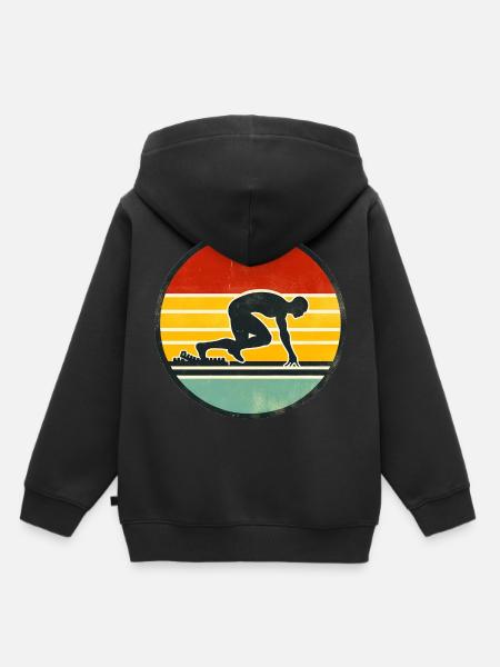 Sprinter - Track And Field 2 - Kinder Premium Organic Hoodie - Schwarz