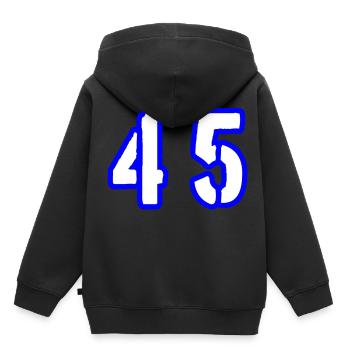 Symbole de chiffre 45 - Sweat Premium à capuche enfant bio - noir - Dos - AI Model Kid Male (0cm)