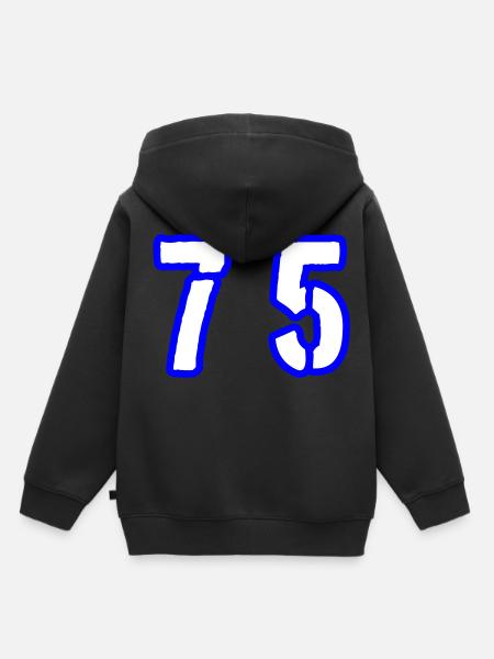 75 Zahl Symbol - Kinder Premium Organic Hoodie - Schwarz