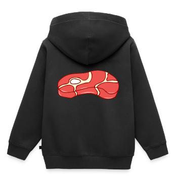 viande - Sweat Premium à capuche enfant bio - noir - Dos - AI Model Kid Male (0cm)