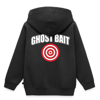 Appât fantôme Paranormal Cible Chasseur d’ - Sweat Premium à capuche enfant bio - noir - Dos - AI Model Kid Male (0cm)