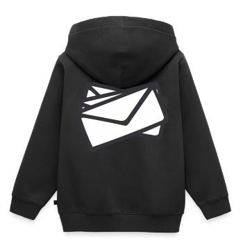 Des lettres - Sweat Premium à capuche enfant bio - noir - Dos - AI Model Kid Male (0cm)