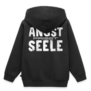 La peur dévore l’âme - Sweat Premium à capuche enfant bio - noir - Dos - AI Model Kid Male (0cm)