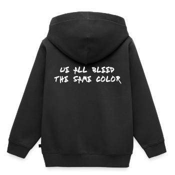 Nous avons tous saigné de la même couleur idée cadeau w - Sweat Premium à capuche enfant bio - noir - Dos - AI Model Kid Male (0cm)