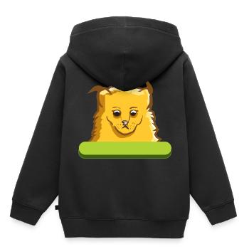 Luchs Katze Großkatze Wild Cat Wildkatze Geschenk - Kinder Premium Organic Hoodie - Schwarz - Hinten - AI Model Kid Male (0cm)