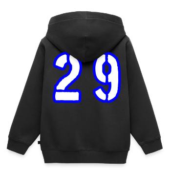 29 Symbole numérique - Sweat Premium à capuche enfant bio - noir - Dos - AI Model Kid Male (0cm)