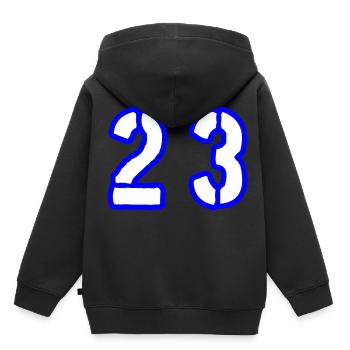23 Symbole numérique - Sweat Premium à capuche enfant bio - noir - Dos - AI Model Kid Male (0cm)