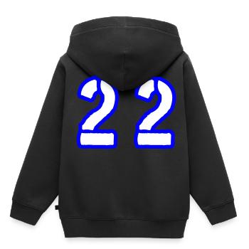 22 Symbole numérique - Sweat Premium à capuche enfant bio - noir - Dos - AI Model Kid Male (0cm)