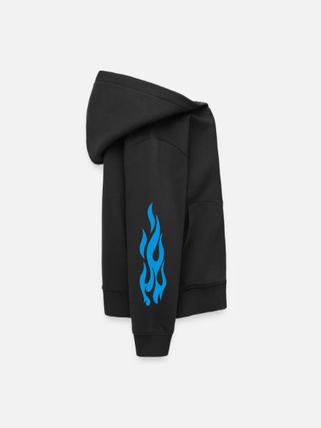 flammen - Kinder Premium Organic Hoodie - Schwarz