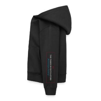 The Three Investigators –  Markenlogo - Kinder Premium Organic Hoodie - Schwarz - Links - AI Model Kid Female (0cm)