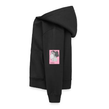 Deutschland im Farbverlauf mit Künstlermotiv - Kinder Premium Organic Hoodie - Schwarz - Links - AI Model Kid Female (0cm)