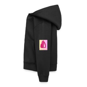 Freundschaft Glitzer Rucksack pink - Kinder Premium Organic Hoodie - Schwarz - Links - AI Model Kid Female (0cm)