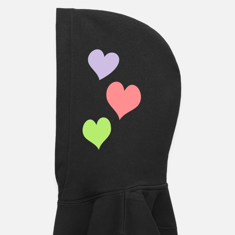 Trois cœurs Sweat Premium à capuche enfant bio