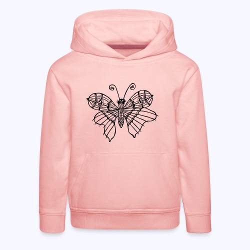 Schmetterling schwarz - Kinder Premium Hoodie