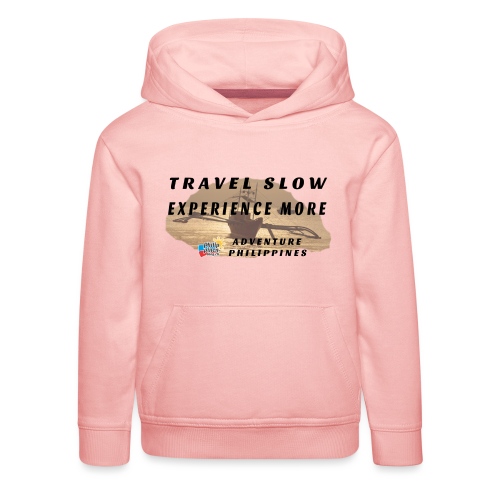Travel slow Logo für helle Kleidung - Kinder Premium Hoodie