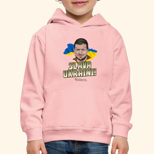 Zelensky Porträt und Slogan Ruhm der Ukraine - Kinder Premium Hoodie