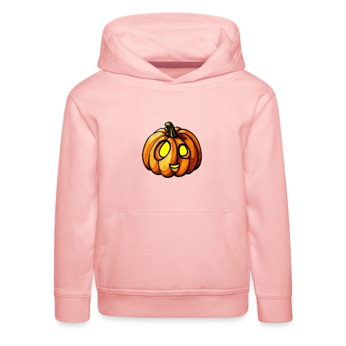 Pumpkin Halloween watercolor scribblesirii - Premium-Luvtröja barn
