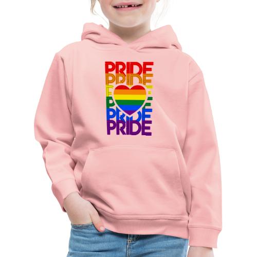 Pride Love Rainbow Heart - Kinder Premium Hoodie