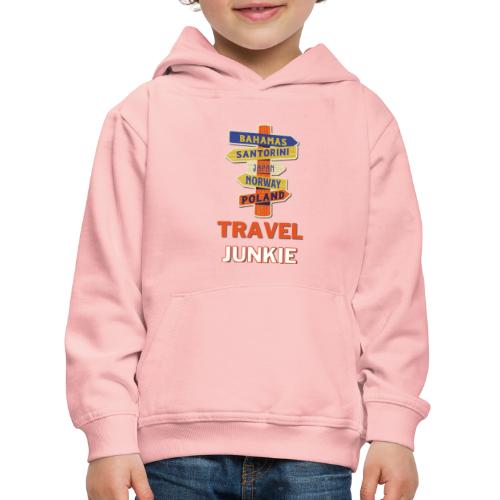 traveljunkie - i like to travel - Kinder Premium Hoodie