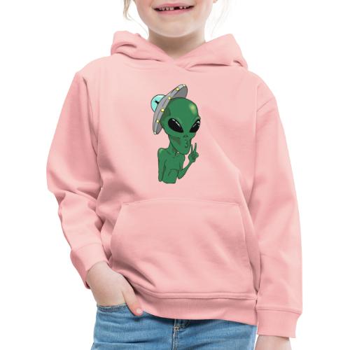Alien haciendo símbolo de la paz - Sudadera con capucha premium niño